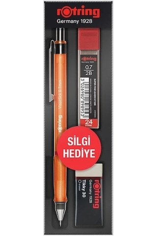 Rotring Visuclick 0.7 Uçlu Kalem Seti Uç ve Silgi Turuncu