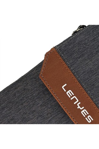 Lenyes Lb546 Rambler Serisi Polyester Kumaş Su Geçirmez Mobil Aksesuar Çantası Gri