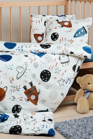 Cotton Collection %100 Pamuk Bebek Nevresim Takımı Space