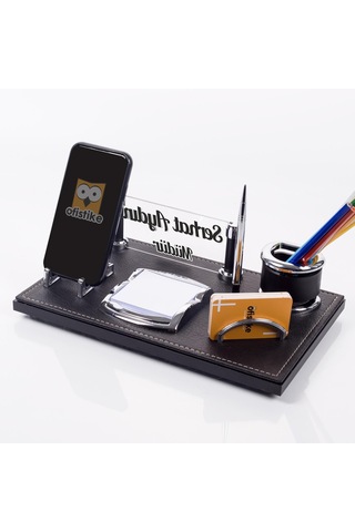 Barselona Ofis Masaüstü İsimlik Seti İş Yeri Masa İsimliği