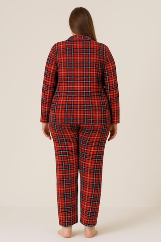 Kadın 02104 Büyük Beden Süet Pijama Takımı Bordo Bordo