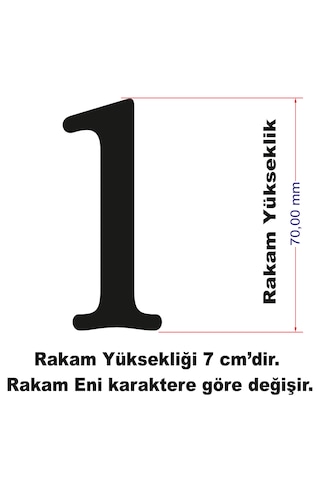 Stencil Rakam Boyama Şablonu X038-sayı Rakam Yüksekliği 7 Cm