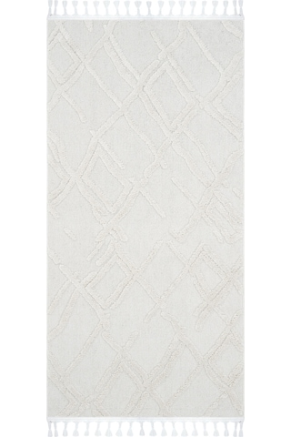 Cool Halı Palazzo Krem Mutfak Halısı Bukle Tezgah Önü Leke Tutmaz Yumuşak Kabartmalı İskandinav Halı