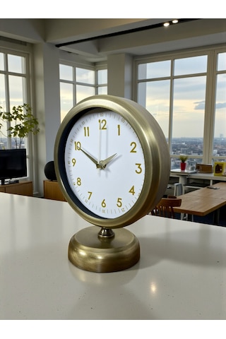 River World Masa Saati Eskitme Metal 25 Cm X 20 Cm Luxury Vintage Eskitme Çok Renkli