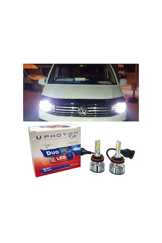 Vw Transporter T7 Led Xenon Uzun + Kısa Far Ampulü H4 Duo Yeni Seri Beyaz