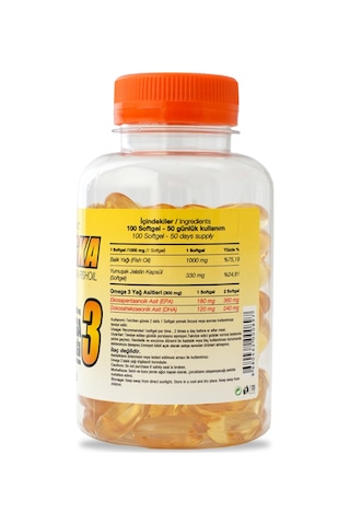 Sepe Natural Omega 3 Fish Oil Balık Yağı 100 Softgel Kapsül x 1330 Mg
