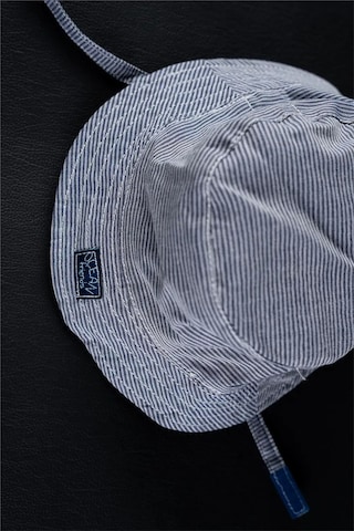 Kız Bebek Lacivert Beyaz Çizgili Losan Şapka Lacivert