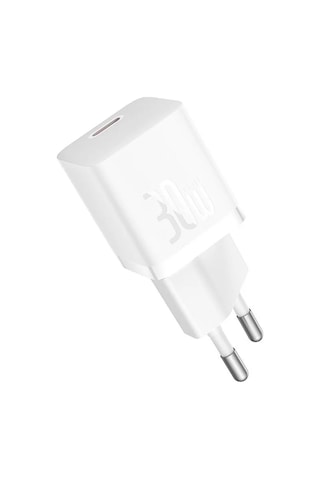 Baseus Gan5 Mini 30w Adaptör-beyaz