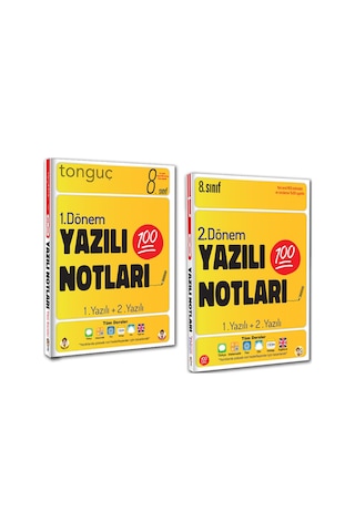 Tonguç 8. Sınıf Yazılı Notları Set 2 Kitap - 1 Ve 2 Dönem Yazılı