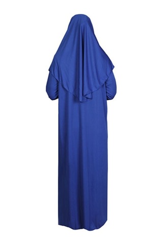 Zehranaz Namaz Elbisesi Saks Mavisi Fermuarsız Namaz Elbisesi (545585341) Saks
