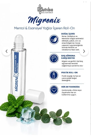 Nutribio Migrenix Rahatlatıcı Masaj Yağı Roll-On 10 ML