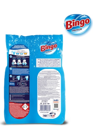 Bingo Matik Premium Beyazlar için 8 KG Beyaz Sabun Kokulu Toz Deterjan