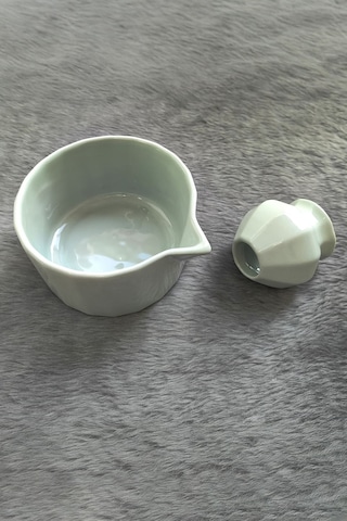 Seramik Chawan Matcha Çayı Köpürtme Kasesi Ve Whisk Matcha Tutucu Mt247 Yeşil