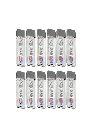 12 Adet Mekanik Kalem Ucu, 0,9 Mm Siyah Renk, 60 Mm Uzunluk
