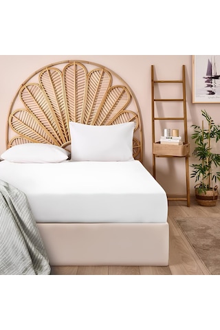 Tek Kişilik Lastikli Otel Tipi Pamuk Saten Beyaz Çarşaf Takımı Orkide Home Collection Beyaz