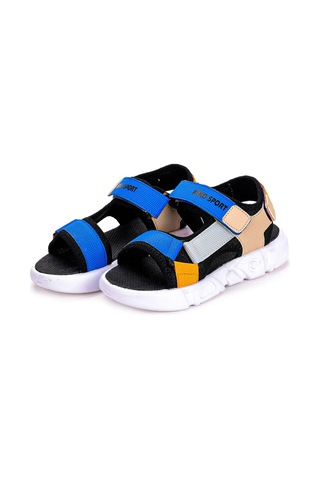 Kiko Kids Cırtlı Yürüyüş Erkek Çocuk Sandalet 2722-27 Saks Mavi