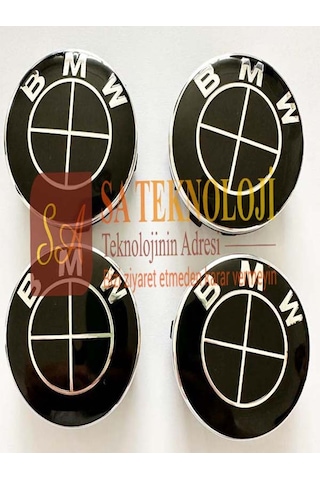 Bmw Jant Göbeği Logo 56mm Fullsiyah 5,6cm