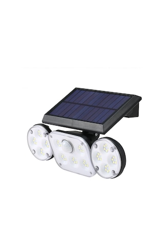 Vkemall 78led Güneş Enerjili Üç Aynalı Duvar Lambası, 3 Çalışma Modu, Ip65 Su Geçirmez, 3-5m Ir Sensörlü, 6000-6500k Işık Diğer