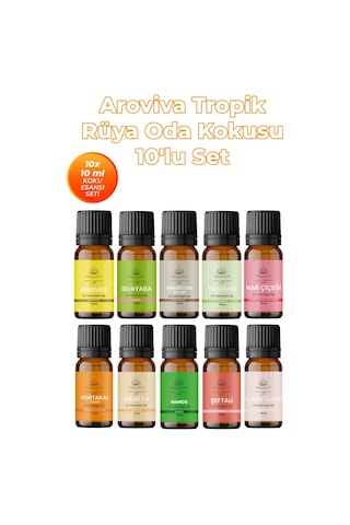 Tropik Rüya Oda Kokusu 10'lu Set Doğal Esansiyel Uçucu Yağ,difüzör Esansı,buhurdanlık Yağı Karışık Tropik Rüya Oda Kokusu 10'lu Set Doğal Esansiyel Uçucu Yağ,difüzör Esansı,buhurdanlık Yağı Karışık