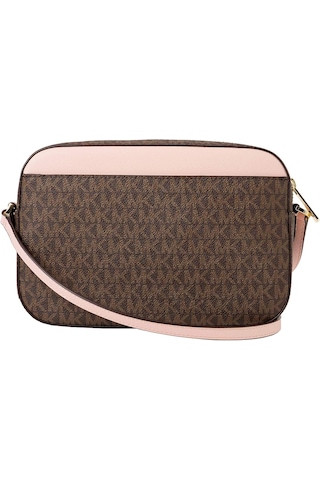 Michael Kors Jet Set Kadın Logolu Çapraz Omuz Çantası 35s1gttc9b Kahverengi - Pembe