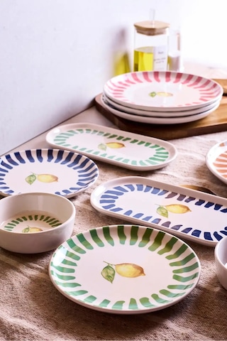 Limone 10 Parça 4 Kişilik Kahvaltı Takımı Cokrenklı Çok Renkli