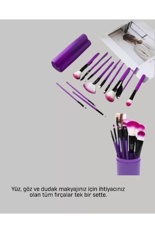 Northcity 12 Li Profesyonel Makyaj Fırça Seti - Ultra Yumuşak Sentetik Kıllı