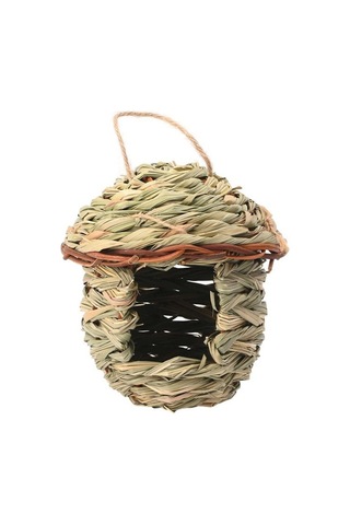 Shineyee Üreticiler Toptan El Yapımı Hasır Kuş Yuvası Anaokulu El Yapımı Dekorasyon Açık Kuş Yuvası Ebegümeci Otu Kuş Kafesi 11 22-43