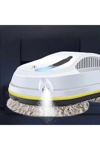Akıllı Cam Temizleme Robotu / Cam Silme Makinesi Ultrasonik Su Püskürtmeli, Çift Diskli, Kumandalı Beyaz