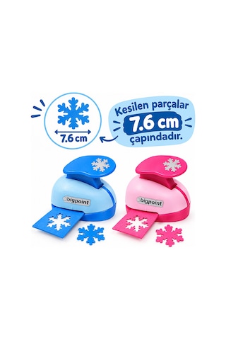 Bigpoint Şekilli Delgeç 7.6cm Kar Tanesi X 2 Adet Diger