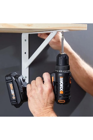 Worx WX100 20 V 2.0 Ah Li-ion Tek Akülü Profesyonel Şarjlı Matkap