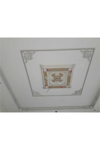 Kare Beyaz Altın Saray Tavan 90x90 Cm