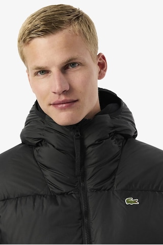 Lacoste Relaxed Fit Down Fill Jacket Kaz Tüyü Dolgu Sabit Kapüşonlu Siyah Mont Siyah