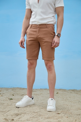 Vizon Renk Chino Erkek Şort Vizon