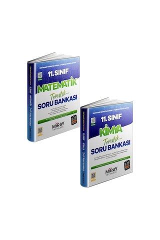 Miray 2027 11. Sınıf Matematik + Kimya Tematik Soru Bankası Seti 2 Kitap Maarif Model Miray 2027 11. Sınıf Matematik + Kimya Tematik Soru Bankası Seti 2 Kitap Maarif Model