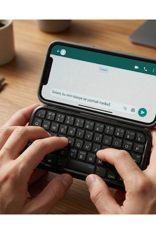 Mey Najmaddin Mini Kablosuz Bluetooth Klavye Usb Şarjlı Taşınabilir Klavye Najmaddin