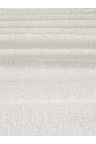 Keten Görünümlü Ekstrafor Büzgülü Ekru Yüksek Kalite Tül Perde Ekru