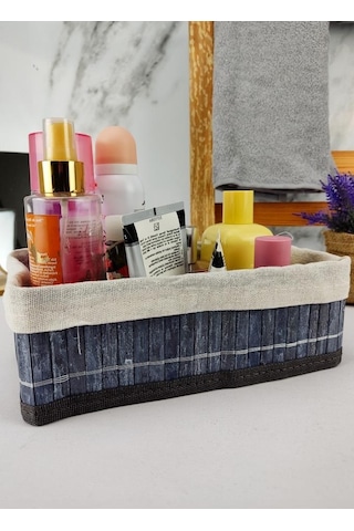 Digithome Bambu Çok Amaçlı Saklama Kutusu Düzenleyici Küçük Boy Organizer Gri 25x15x8 Cm - Cl-6007-2