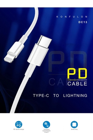 Konfulon - 666 - Dc13 1m 20w Type-c To Lightning Kablo - Shopılke - İphone Uyumlu