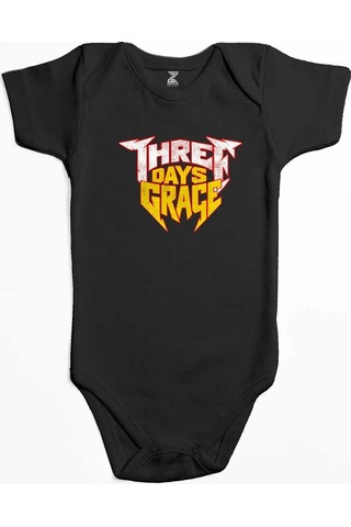 Zepplin Giyim Three Days Grace Text Color Pembe Bebek Body Zıbın