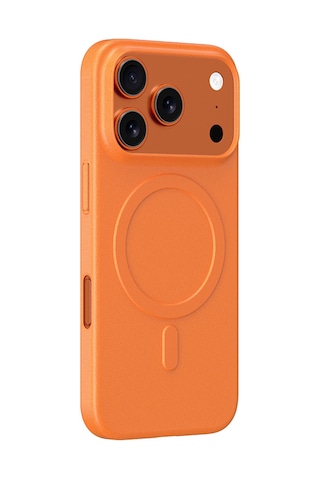 Apple Uyumlu iPhone 17 Pro Max Kılıf M-safe Şarj Özellikli Amazingthing Minimal Air Serisi Kapak Turuncu Turuncu