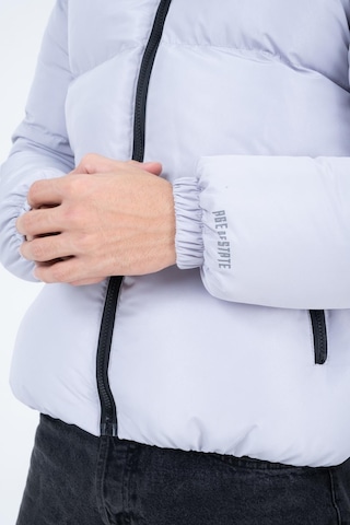 Polo State Erkek Reglan Kol Dik Yaka Age Of State Baskılı Mont Gümüş