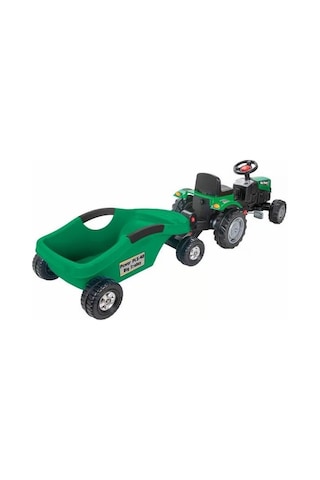 Power Pedallı Big Trolley Traktör Yeşil-pls