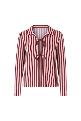 3'lü Çizgili Pamuklu Pijama Takımı Kk30134 Bordo - Pembe