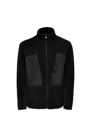 Only Onsvillads Sherpa Mix Jacket Otw Erkek Polar Ceket 22022512-BLACK Siyah