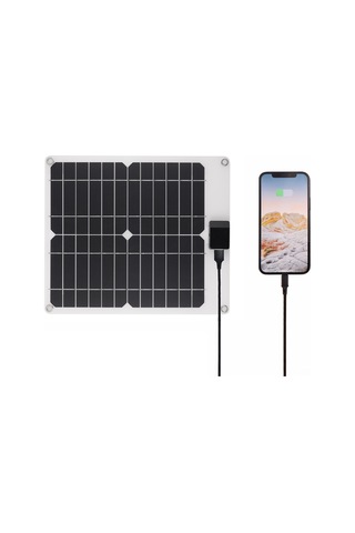 Padalink Monokristal Silikon Güneş Paneli 15w, 5v/12v Çift Çıkışlı, Akıllı Telefon Ve Akü Şarj Cihazı, 320x275mm, 21.5% Dönüşüm Verimi