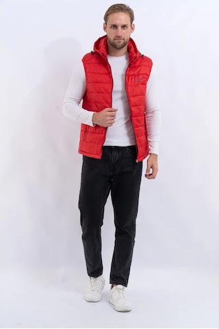 T.a Shop Fermuarlı Kapüşonlu Mevsim Geçiş Yeleği 482996491 Kırmızı