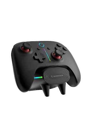 Rampage Hydra Pro Bt + 2.4 Ghz Şarj İstasyonlu Pc Gamepad Rgb Joypad Oyun Kolu Siyah