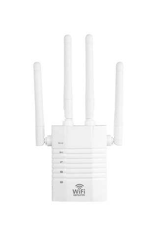 Xindoker Beyaz 4 Antenli 1200mbps Wifi Tekrarlayıcı - 2.4ghz & 5ghz Çift Frekanslı Sinyal Güçlendirici Eu Standartı
