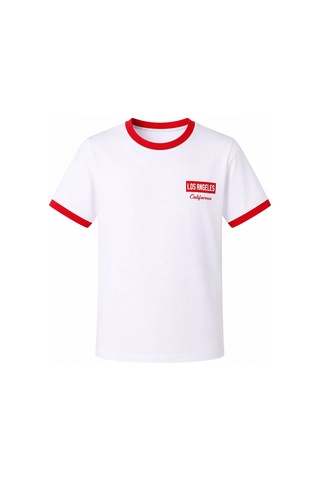 Trender Los Angeles Baskılı Beyaz-kırmızı Kız Çocuk T-shirt 26ydt1000052