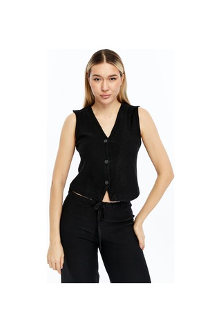 Selectmoda Kadın Kolsuz Triko Takım Siyah